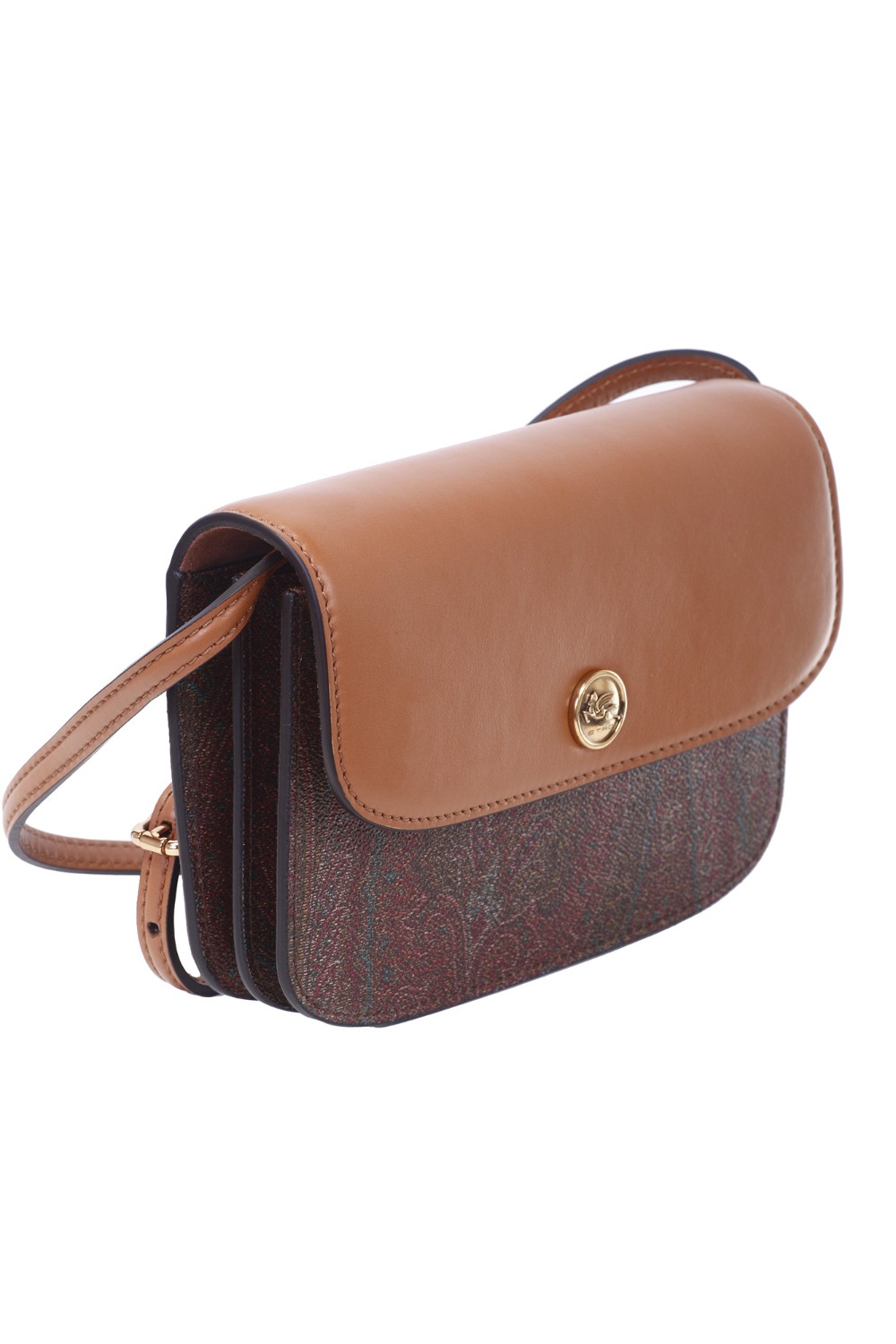 shop ETRO  Borsa: Etro borsa a tracolla ETRO Essential, realizzata nell'iconico tessuto Paisley jacquard e caratterizzata da una chiusura con patta in pelle a contrasto e bottone con logo ETRO e Pegaso.
La borsa al suo interno rivela una fodera in suede ed è perfetta per essere indossata a spalla o a tracolla, oppure a mano.
Dimensioni: 19 x 14 x 4,5 cm.
Esterno: Tessuto Paisley: Fronte: 76% cotone, 24% poliestere.
Retro: 100% cotone.
Spalmatura_ PVC.
Dettagli: 100% pelle di vitello.
Interno: 100% pelle di agnello.
Due scomparti interni.
Tasca posteriore.
Chiusura con bottone a calamita.
Tracolla removibile e regolabile altezza (luce) 55 cm.
Accessori metallici con finitura oro.
Made in Italy.. 1P050 8502-0151 number 3435416